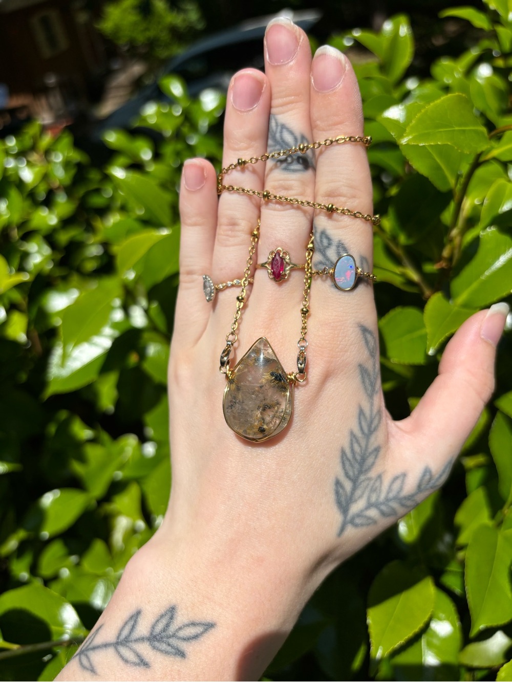 Star rutile quartz interchangeable necklace - Picture 4 of 4